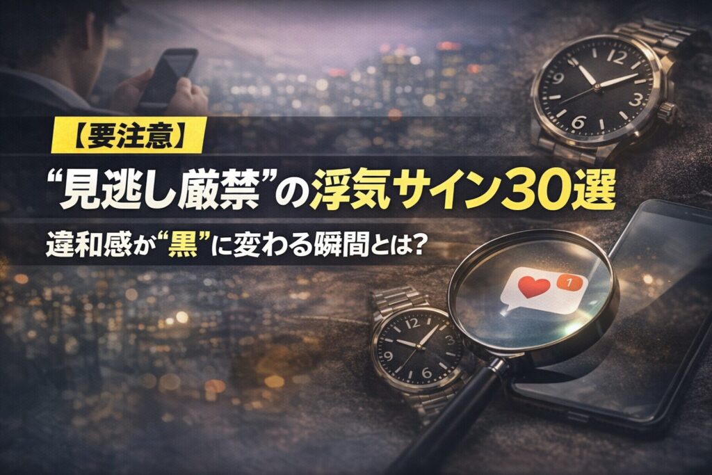 【要注意】“見逃し厳禁”の浮気サイン30選｜違和感が“黒”に変わる瞬間とは？