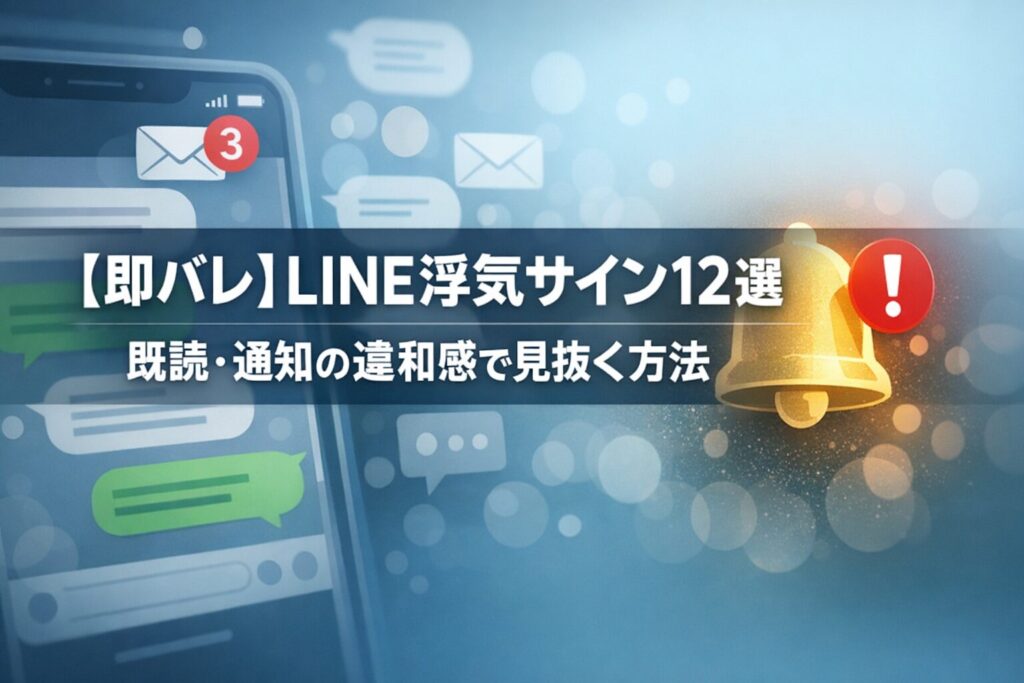【即バレ】LINE浮気サイン12選｜既読・通知の違和感で見抜く方法