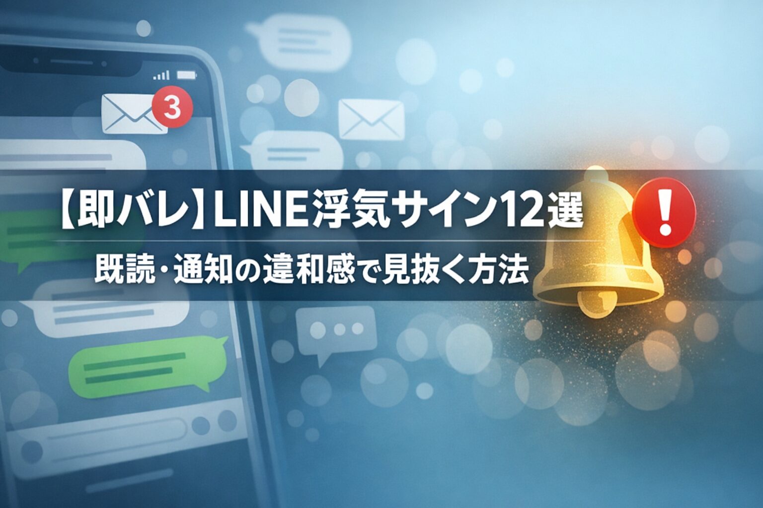 【即バレ】LINE浮気サイン12選｜既読・通知の違和感で見抜く方法