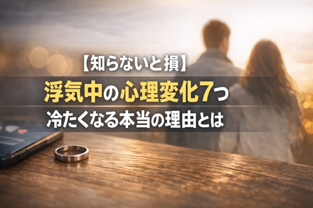 【知らないと損】浮気中の心理変化7つ｜冷たくなる本当の理由とは